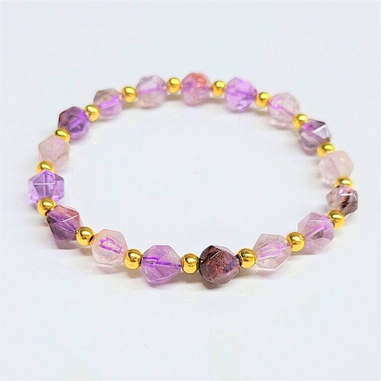 Super Seven Faceted Beaded Bracelets 8mm