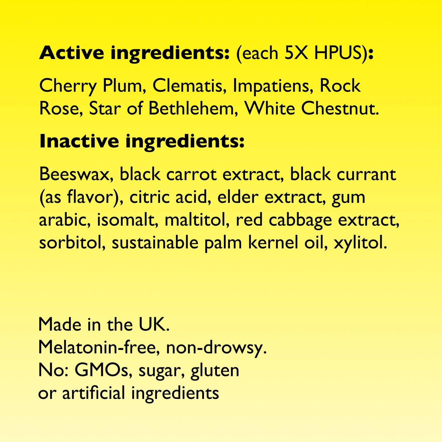 RESCUE Bach Sleep PASTILLES, Black Currant Flavor, Sleep Aid