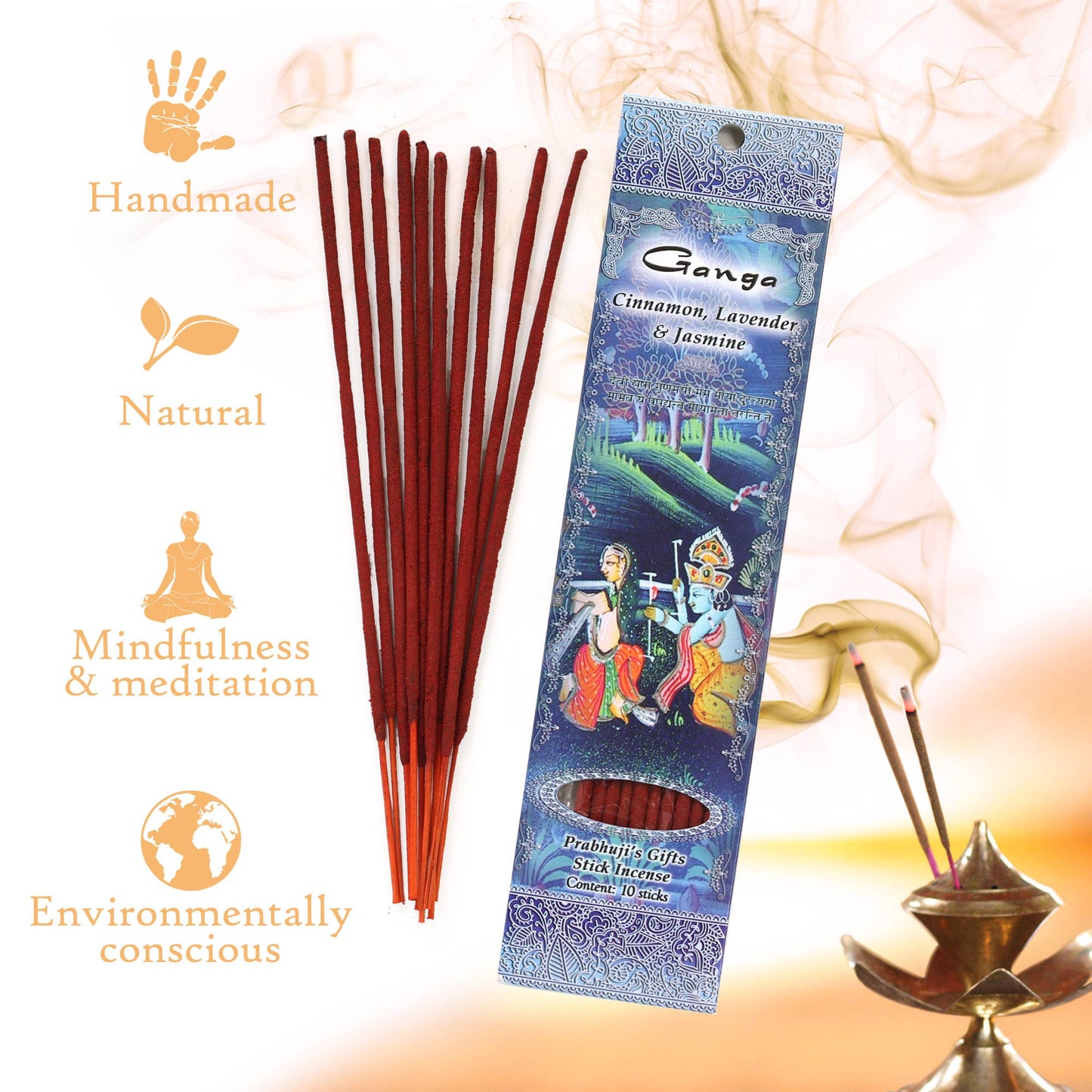 Incense Sticks Ganga - Cinnamon, Lavender, and Jasmine