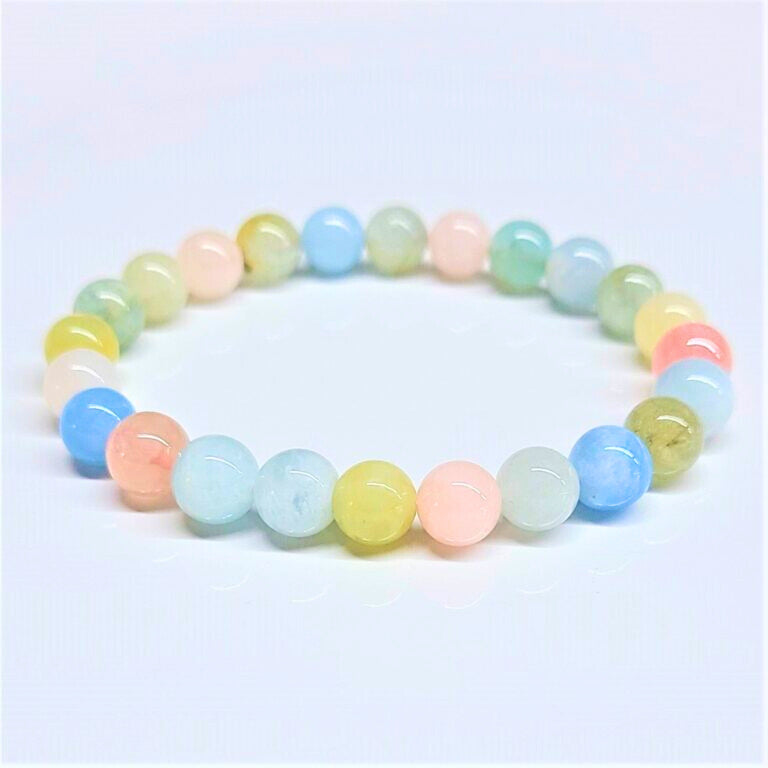 Morganite Beaded Bracelets 8mm