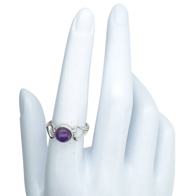 Amethyst Sterling Silver Ring: 7