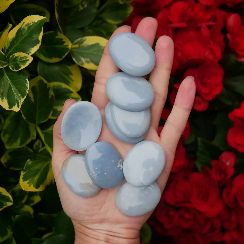 Angelite Worry Stones