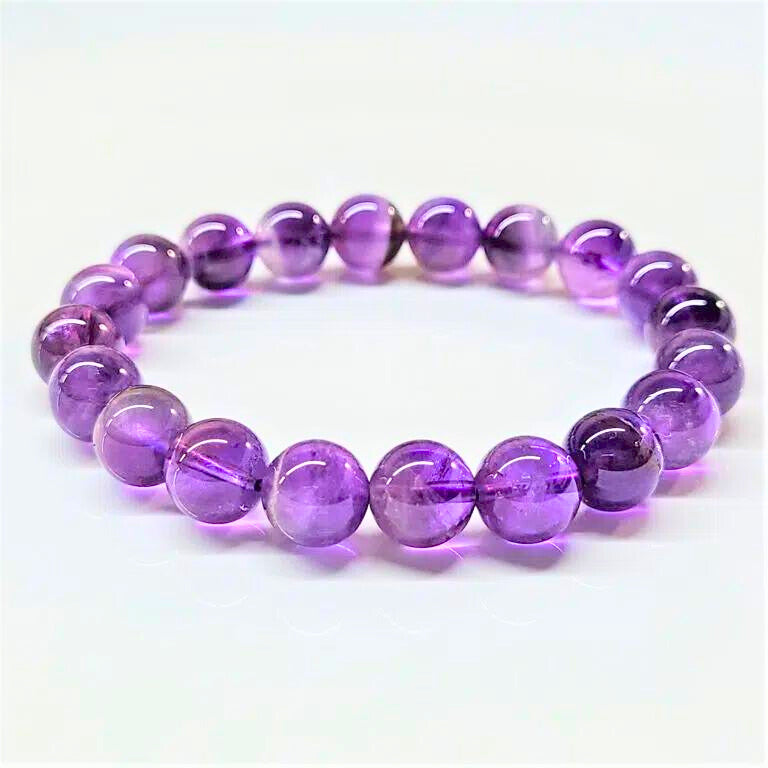 Amethyst Beaded Bracelet 10mm