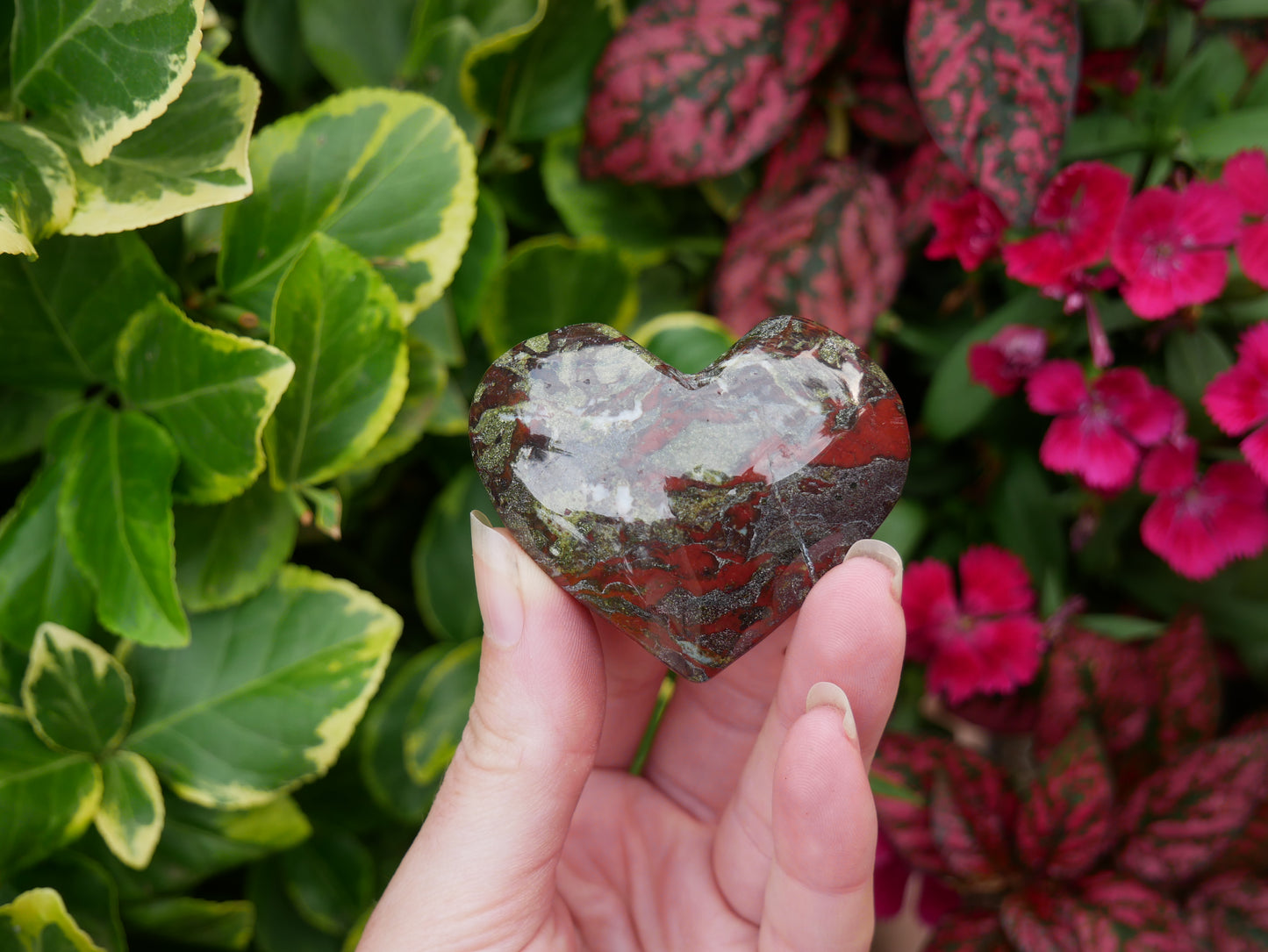Dragon Blood Jasper Hearts
