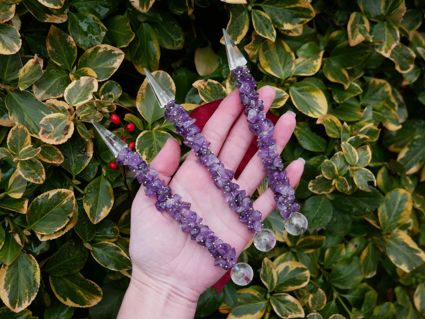 Amethyst Crystal Healing Wand