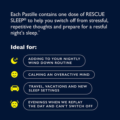 RESCUE Bach Sleep PASTILLES, Black Currant Flavor, Sleep Aid