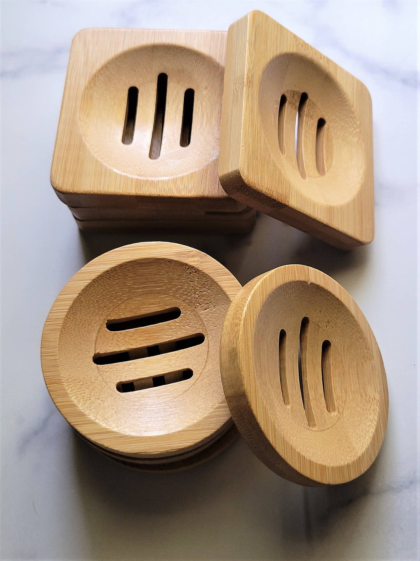 Bamboo Shower Steamer Tray - Easy Giftable Item : Square