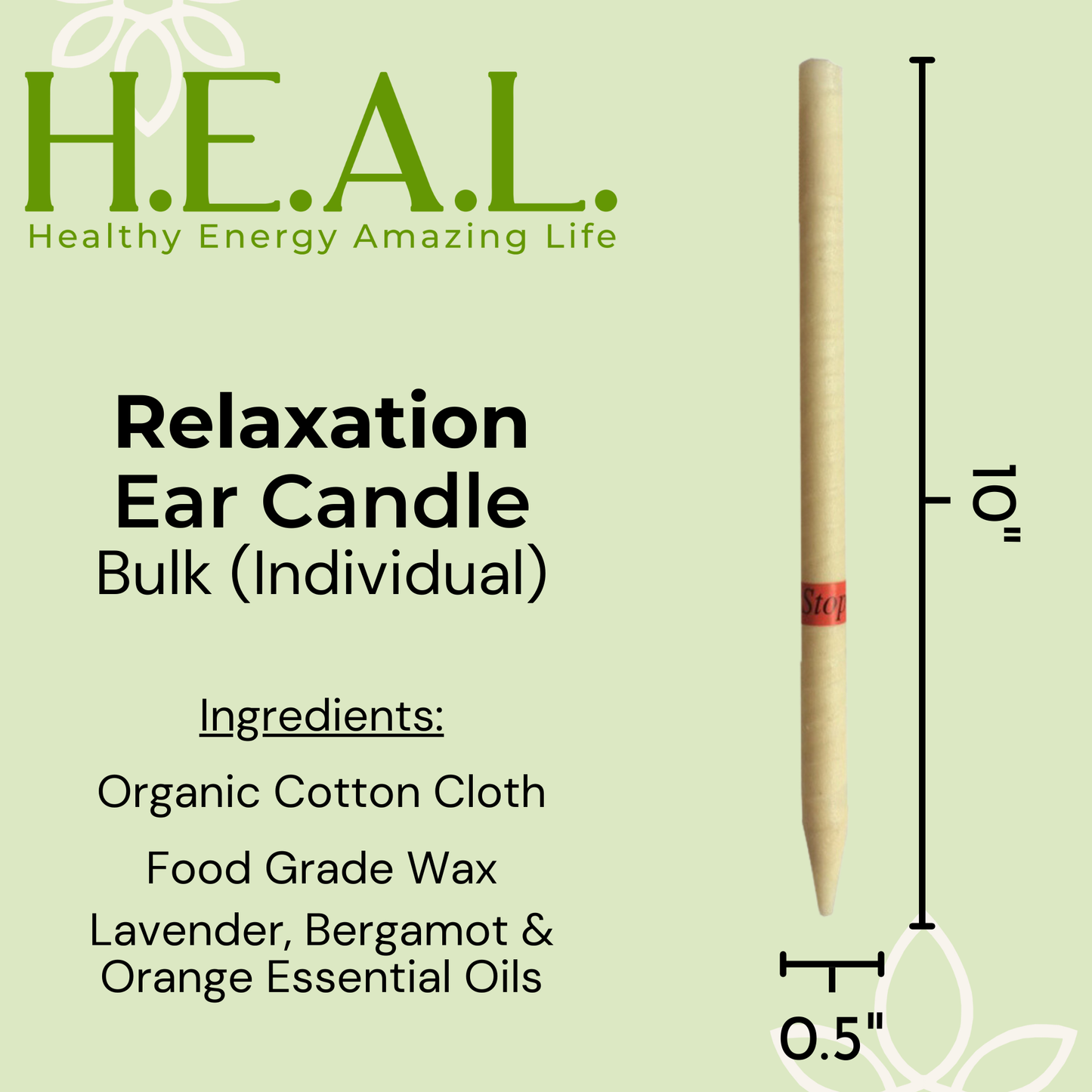Lavender, Bergamot & Orange Ear Candles by Doc Harmony: 2-Pack