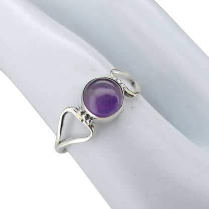 Amethyst Sterling Silver Ring: 7