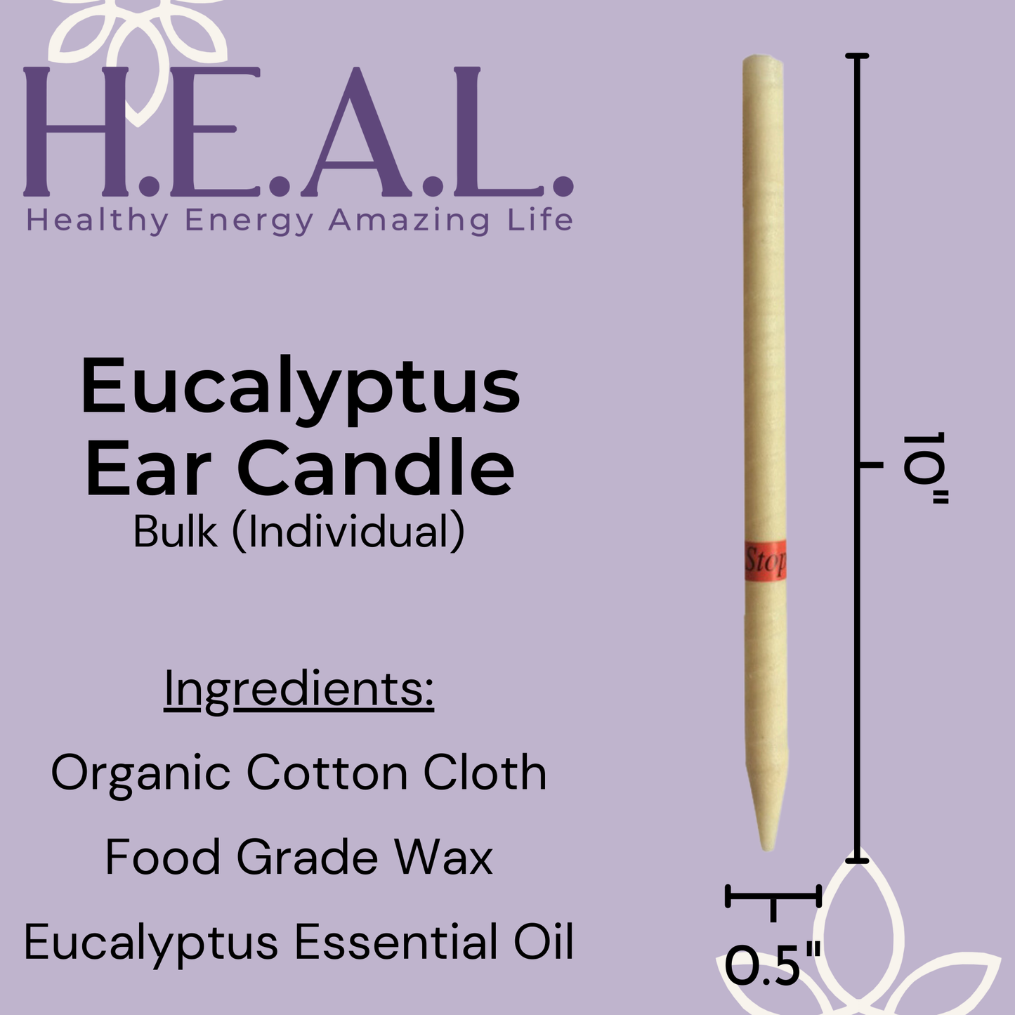 Eucalyptus Ear Candles by Doc Harmony: 2-Pack