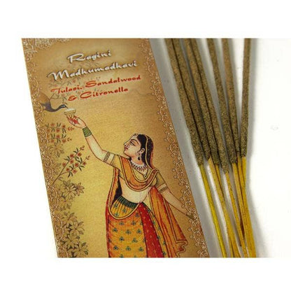 Incense Sticks Ragini Madhumadhavi - Tulasi, Sandalwood, Citronella - Bliss