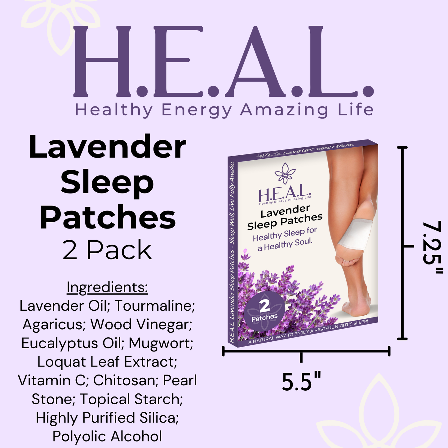 Bodytox Lavender Sleep Patches: 2-Pack
