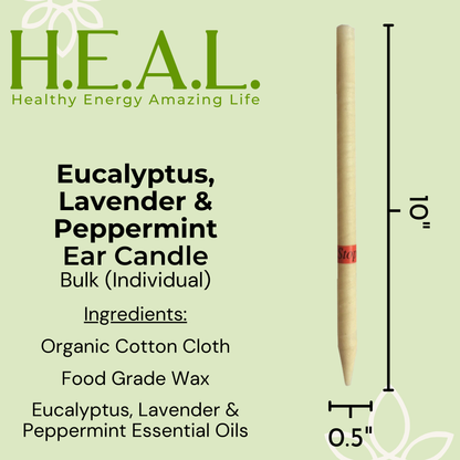 Eucalyptus, Lavender & Peppermint Ear Candles by Doc Harmony: 2-Pack