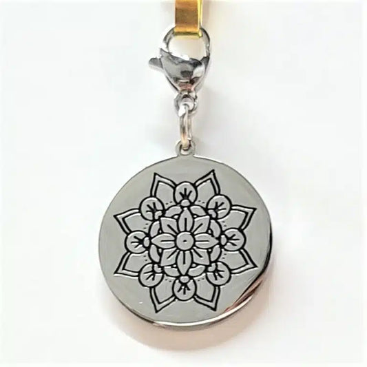Mandala Charm Pendant Silver