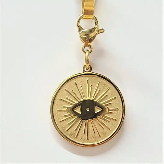 Evil Eye Charm Pendant Gold
