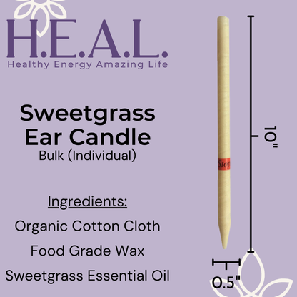 Sweetgrass Ear Candles by Doc Harmony: 2-Pack