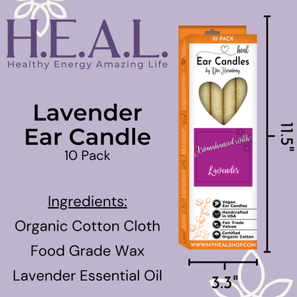Lavender Ear Candles by Doc Harmony: 2-Pack