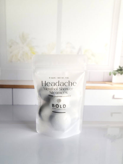 Headache Relief Shower Steamers – Lavender + Peppermint 6 pk