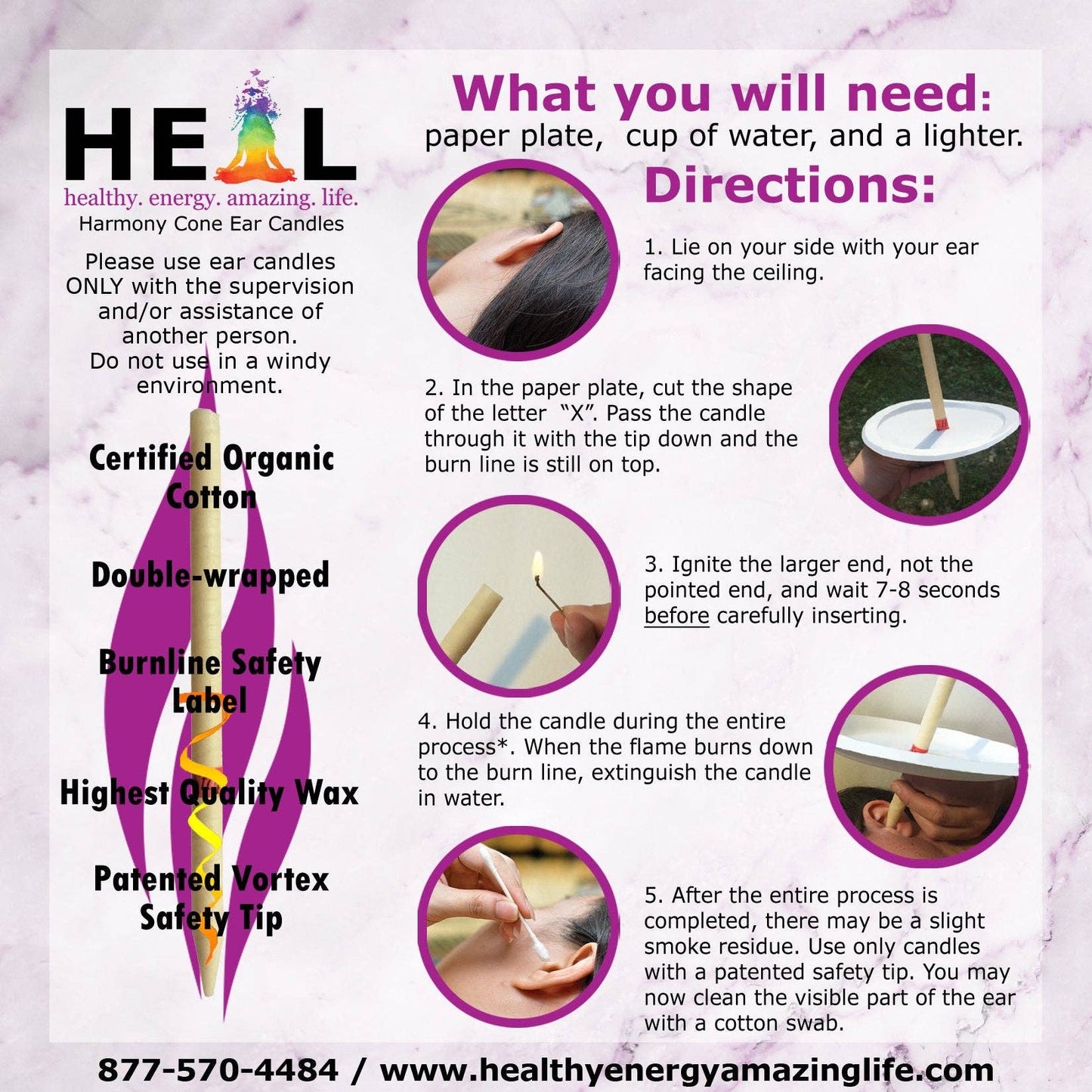 Sweetgrass Ear Candles by Doc Harmony: 2-Pack