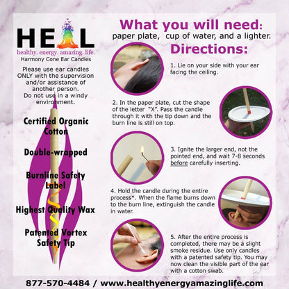 Sweetgrass Ear Candles by Doc Harmony: 2-Pack