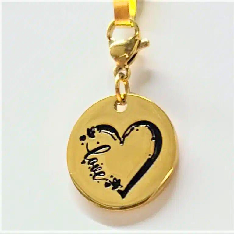 Heart Charm Pendant Gold