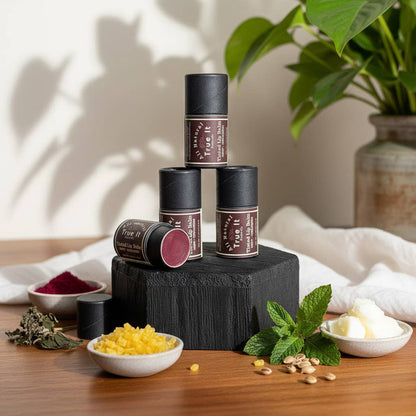 Naturally Tinted Geranium and Mint Lip Balm