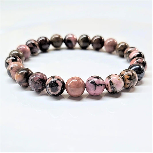 Rhodonite Beaded Bracelets 8mm