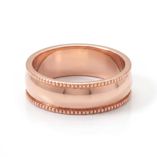 Knurled Edge Copper Ring