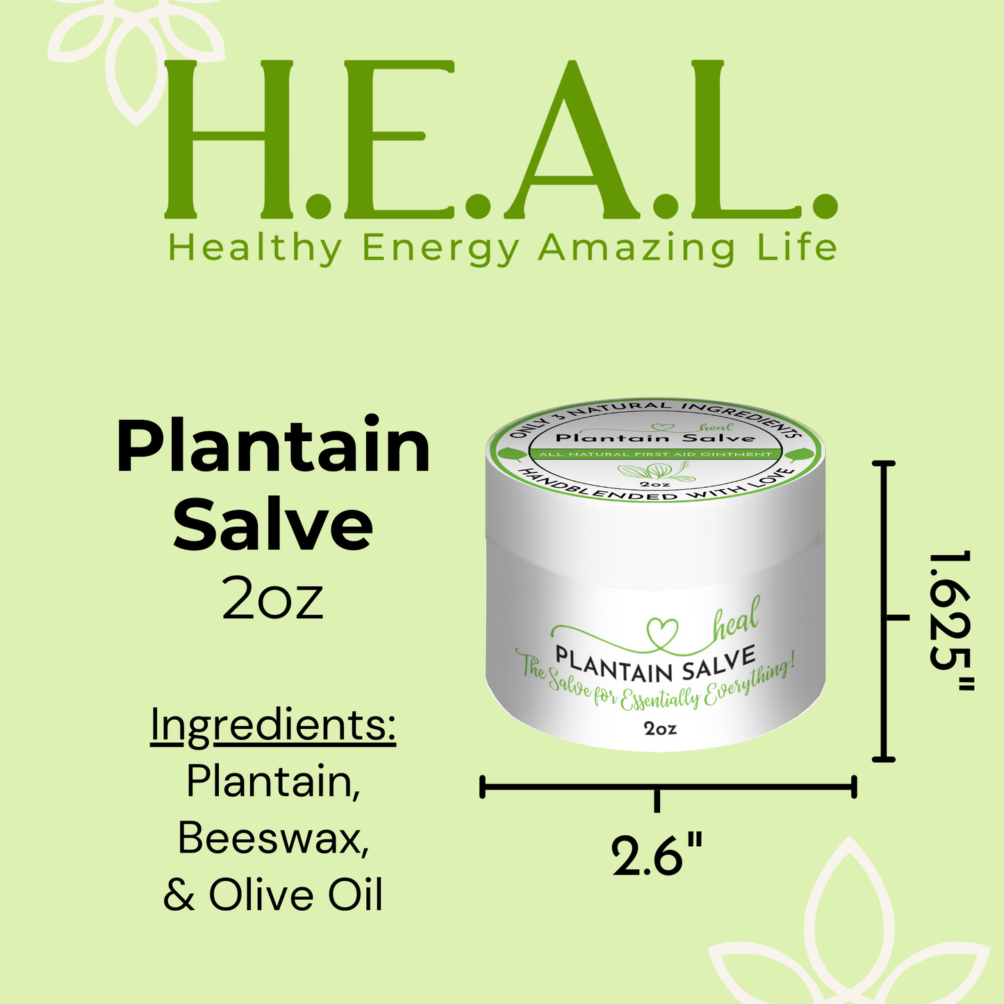 Plantain Salves: 0.25oz