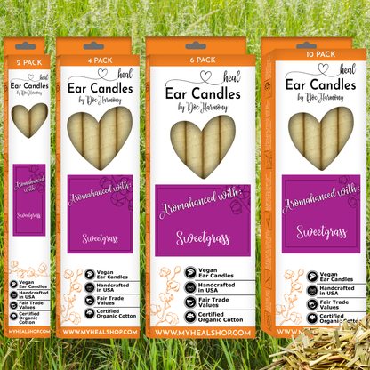 Sweetgrass Ear Candles by Doc Harmony: 2-Pack