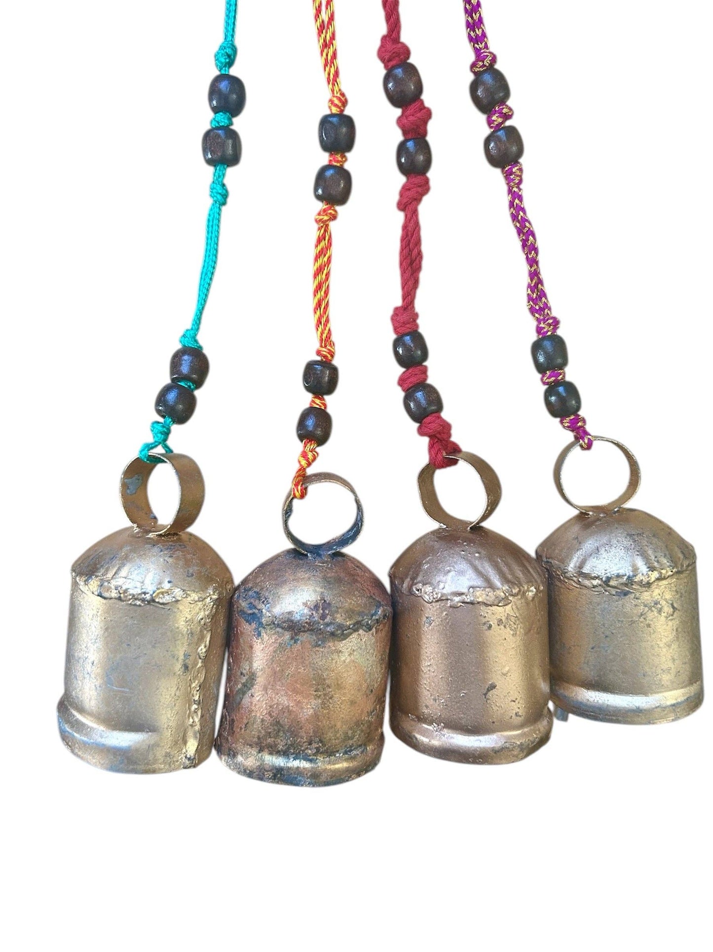 Iron Bell String Threaded with Beads: String Bell   2.5"