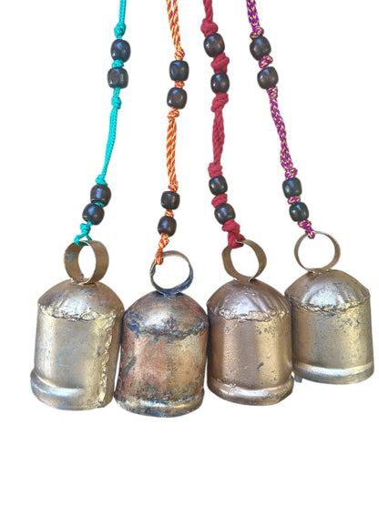 Iron Bell String Threaded with Beads: String Bell   2.5"