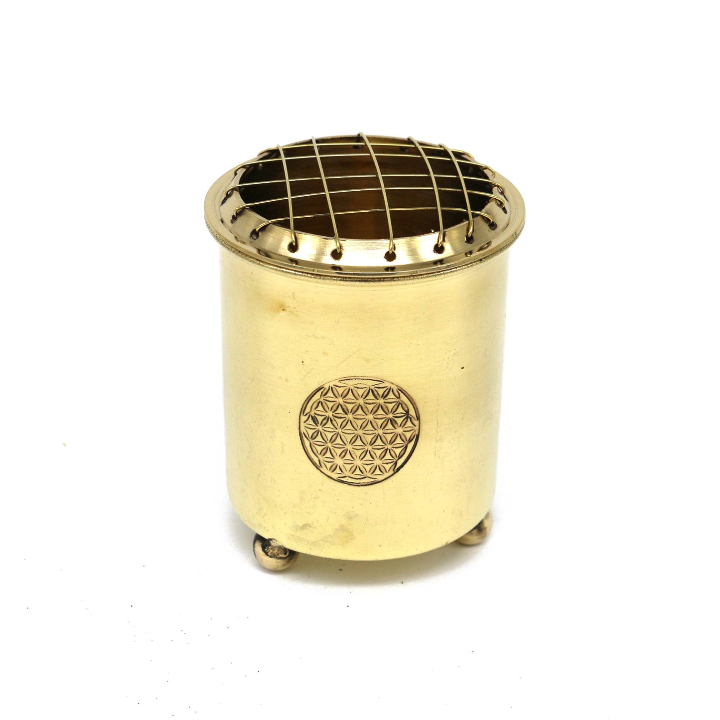 Brass Incense Burner: Flower of Life