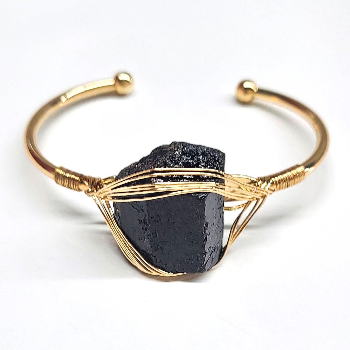 Black Tourmaline Cuff Brangle Braclets
