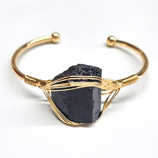 Black Tourmaline Cuff Brangle Braclets