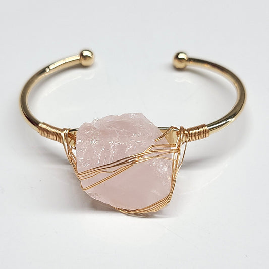 Rose Quartz Cuff Bangels