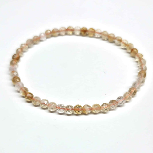 Citrine Faceted Beaded Bracelets 4mm