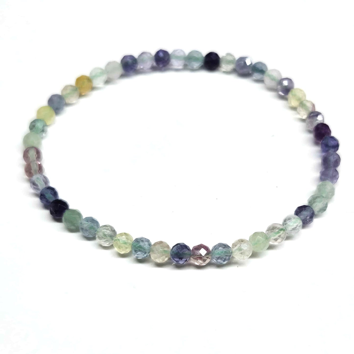 Fluorite Faceted Beaded Bracelets 4mm