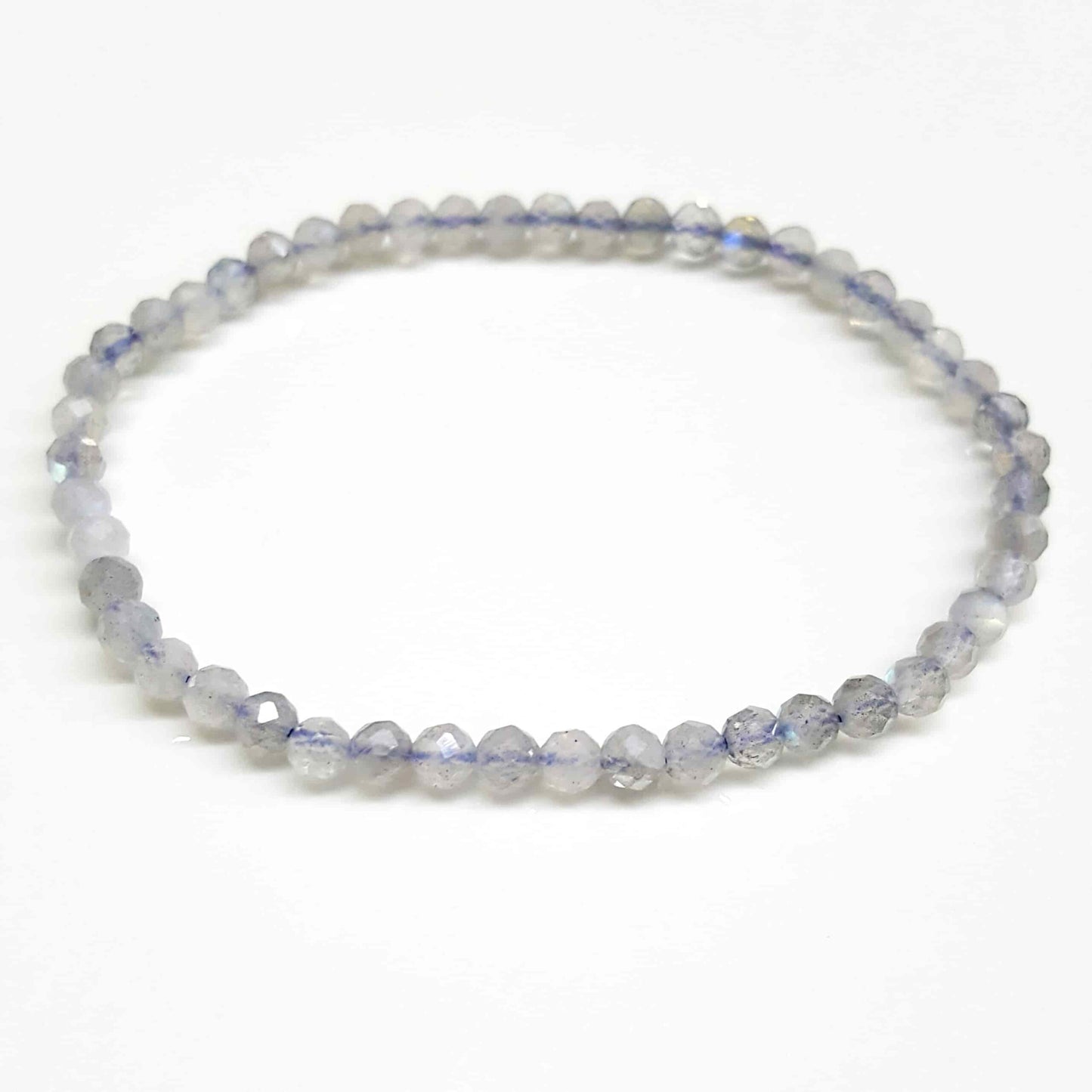 Labradorite Faceted Beaded Bracelets 4mm
