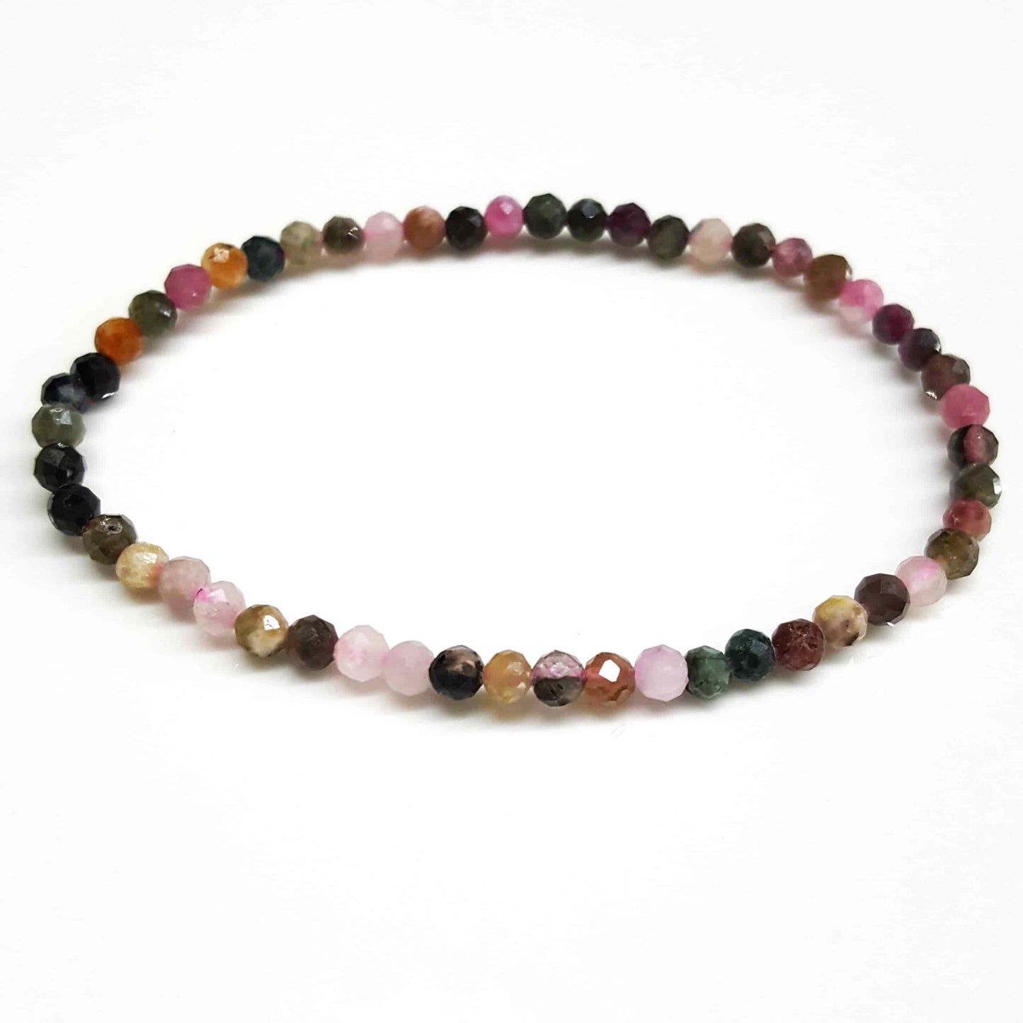 Multi Tourmaline Faceted Beaded Bracelets 4mm