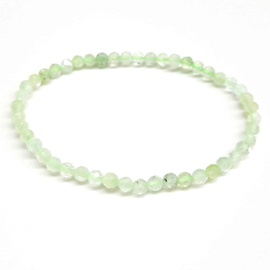 Prehnite Faceted Beaded Bracelets 4mm