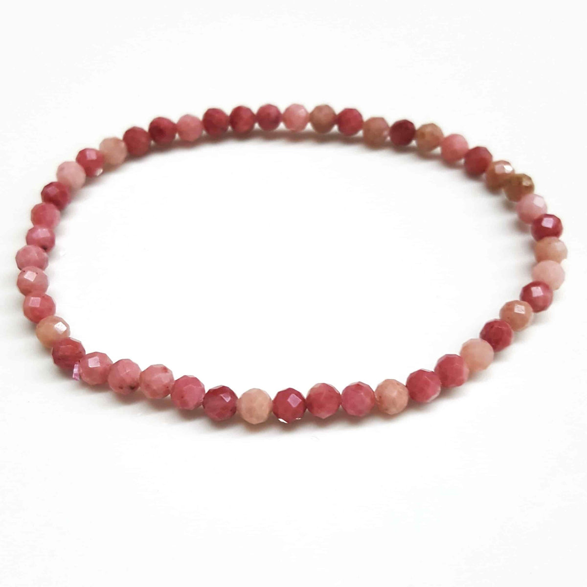 Rhodonite Faceted Beaded Bracelets 4mm