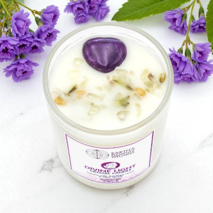 Divine Light Crystal Candle