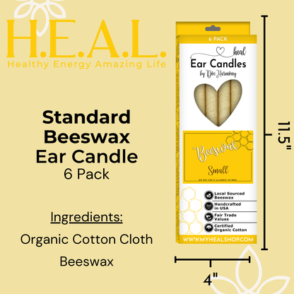 Unscented Beeswax Ear Candles by Doc Harmony: 2-Pack