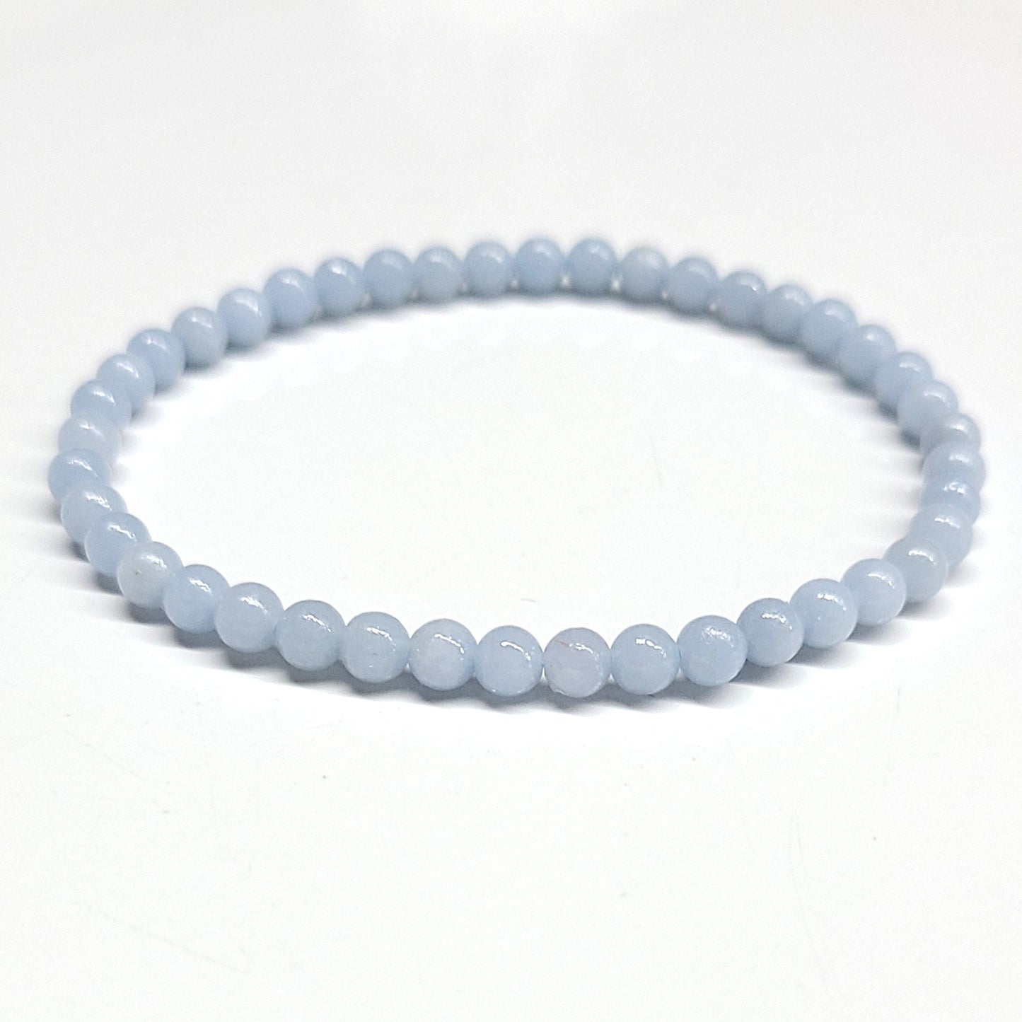 Angelite Beaded Bracelet 4mm