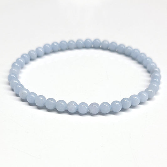 Angelite Beaded Bracelet 4mm
