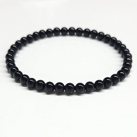 Black Obsidian Beaded Bracelets 4mm