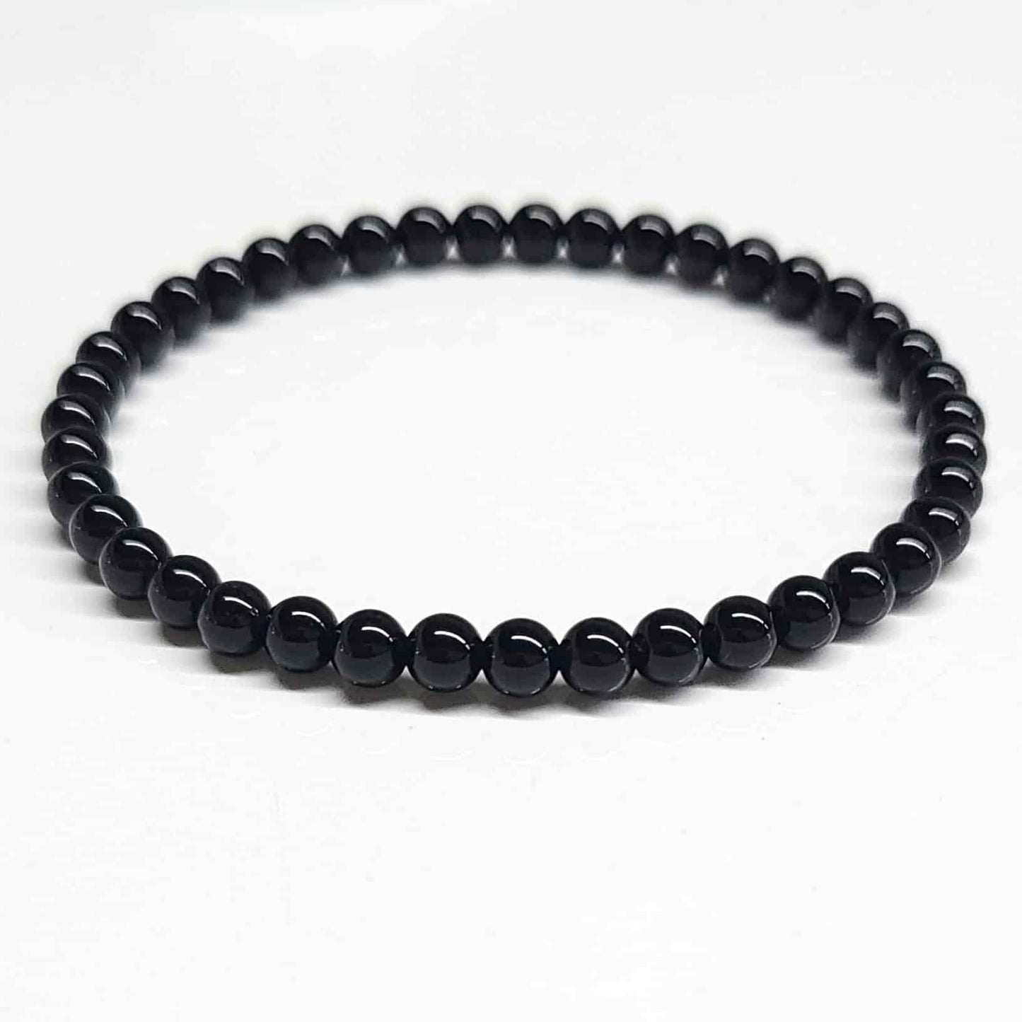 Black Tourmaline Beaded Bracelets 4mm