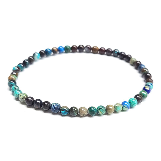 Chrysocolla Beaded Bracelet 4mm