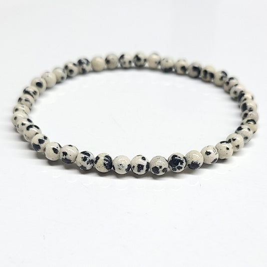 Dalmatian Jasper Beaded Bracelets 4mm